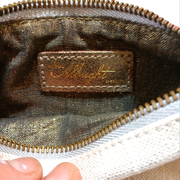 NEW Anthropologie Miss Albright Beaded Embroidered Monogram Wristlet - Picture 5 of 8